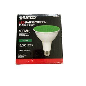 Satco Ledpar 38 Green11.5W FL 90 100 W Medium base